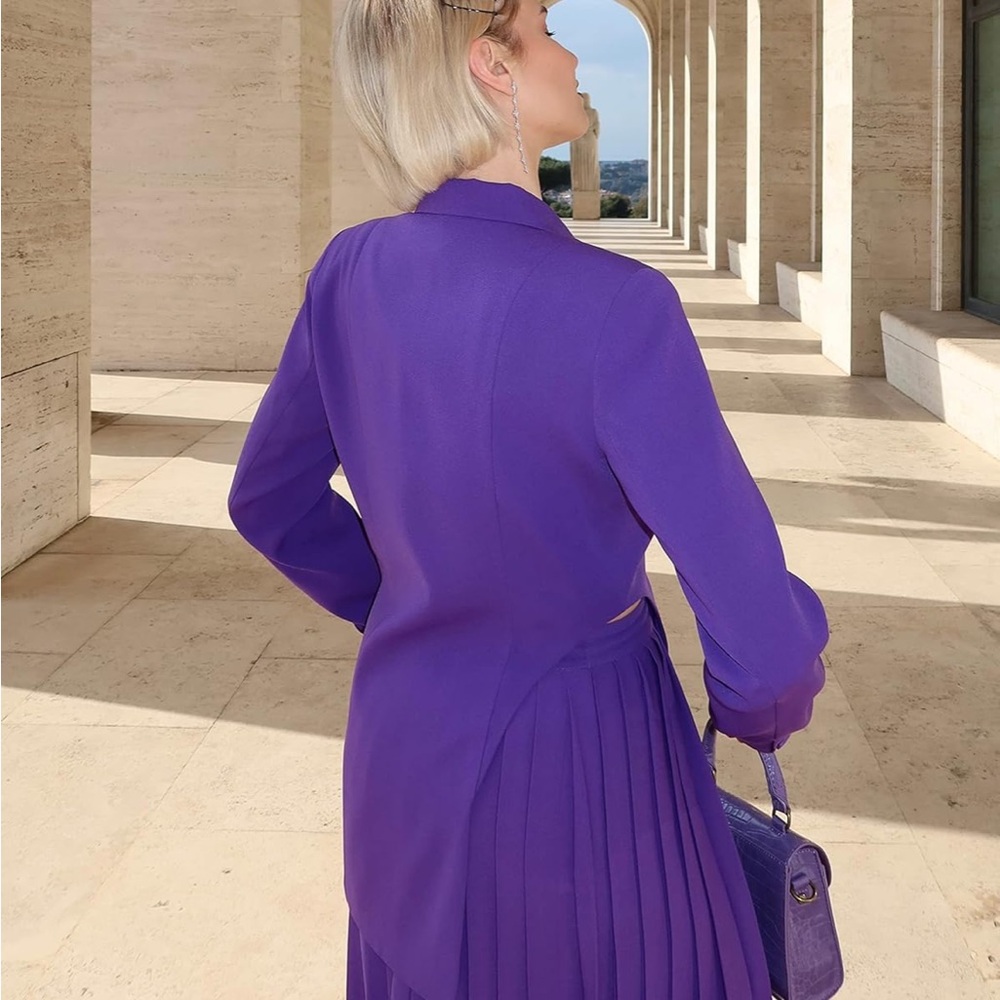 THE DROP Purple Tailored Blazer Jacket NWT! 💜 - Picture 4 of 4